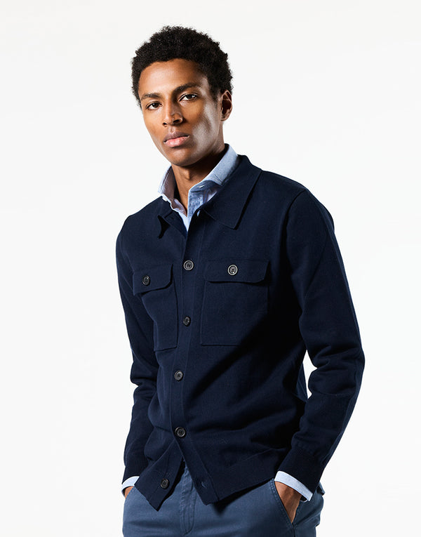 Sobrecamisa punto azul marino