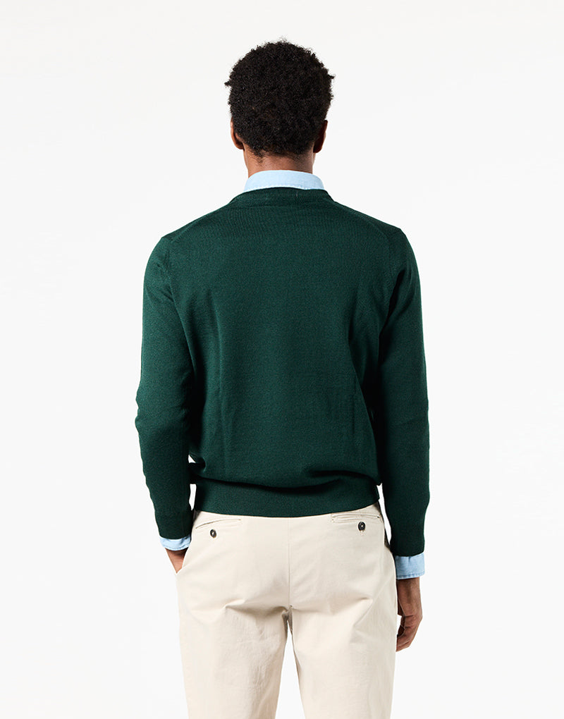 Jersey verde botella merino caja