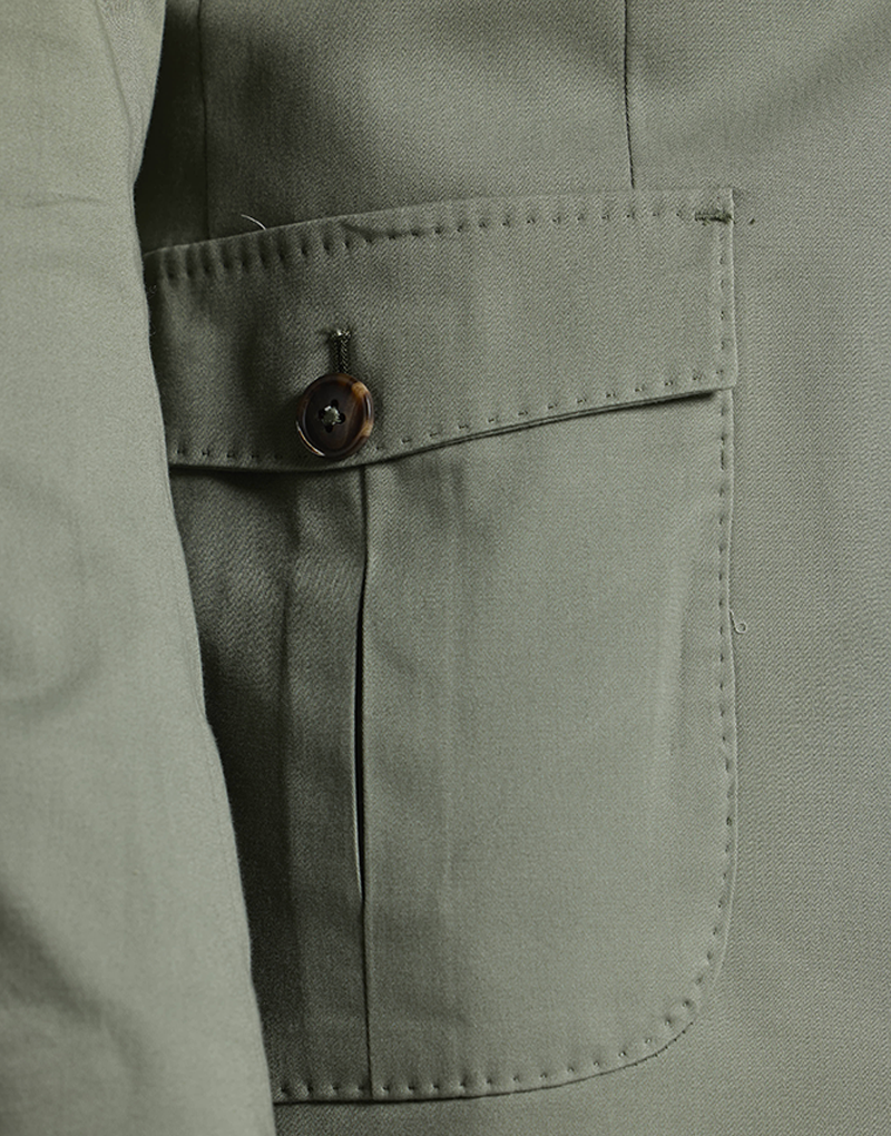 Americana cotton 4 bolsillos verde