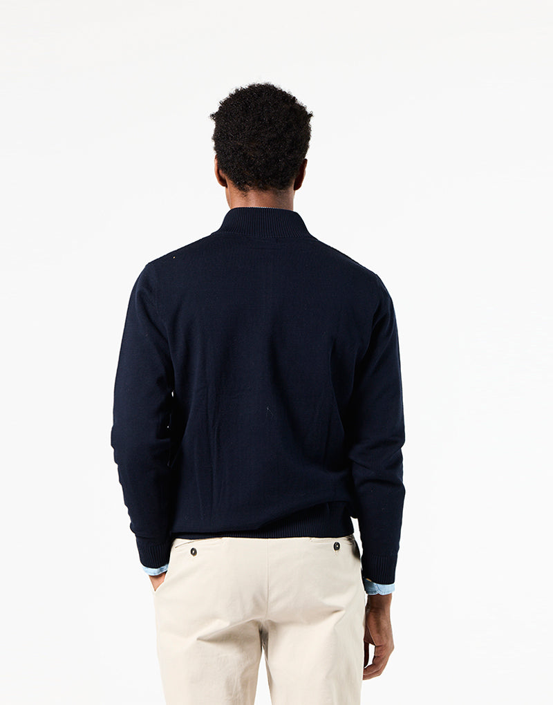 Jersey zip ochos azul marino