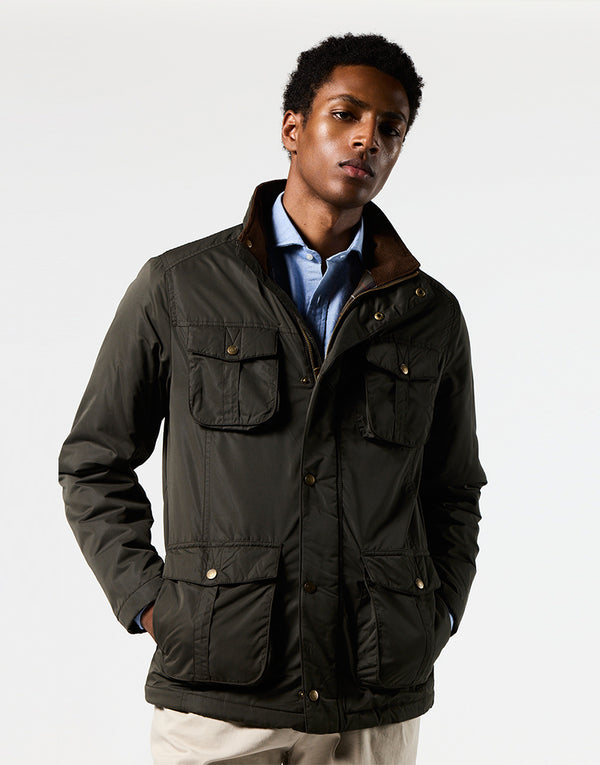 Parka acolchada field verde