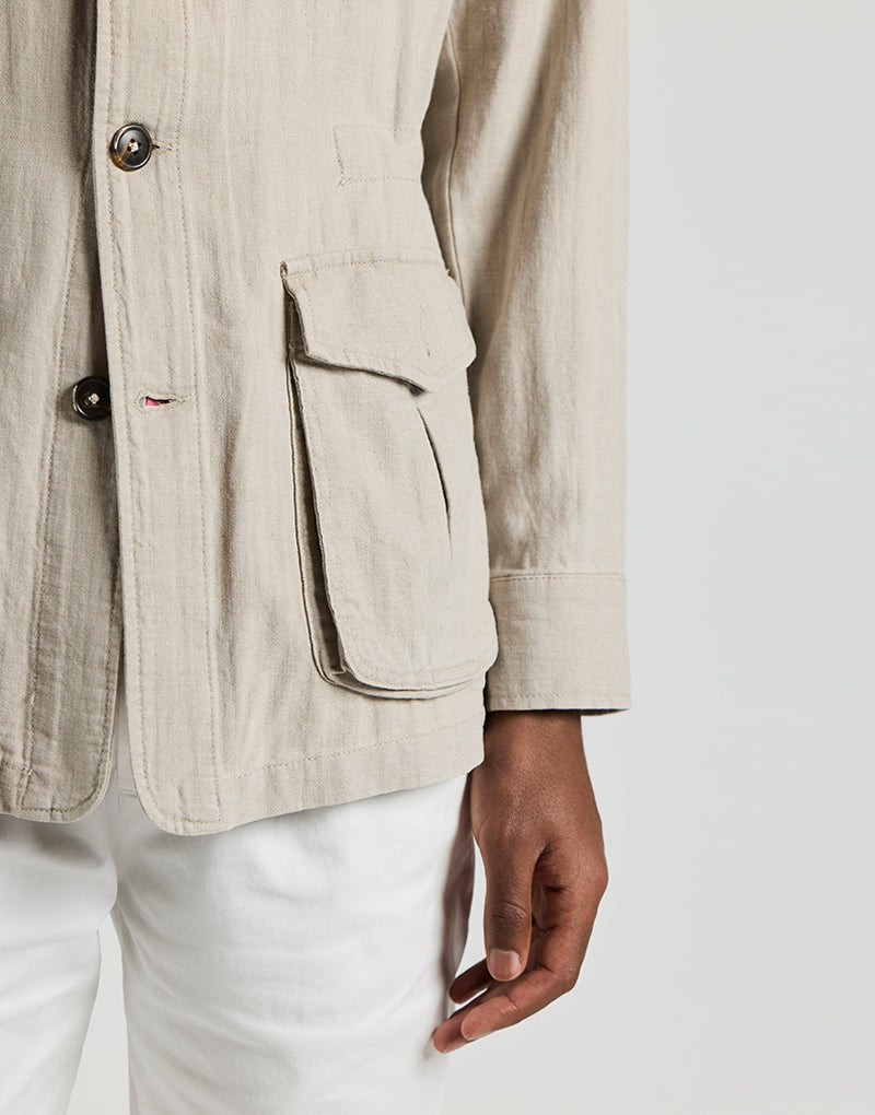Sahariana espigas lino beige – Bowler Hat
