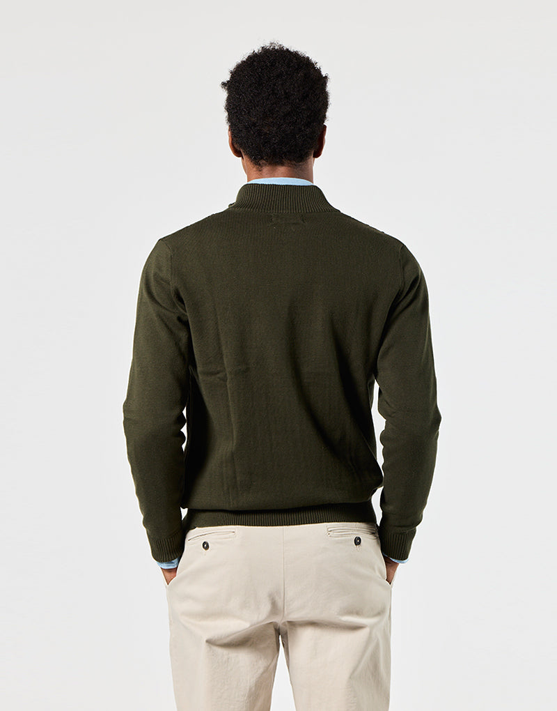 Jersey zip ochos khaki