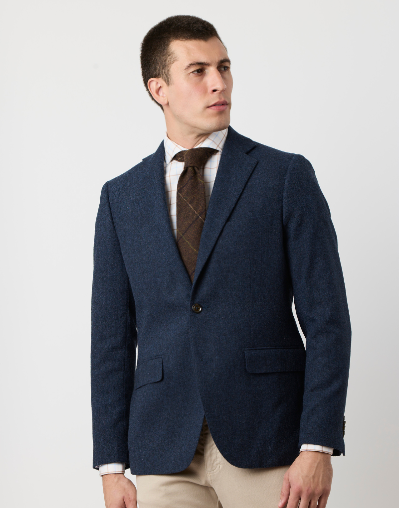 Americana azul tweed