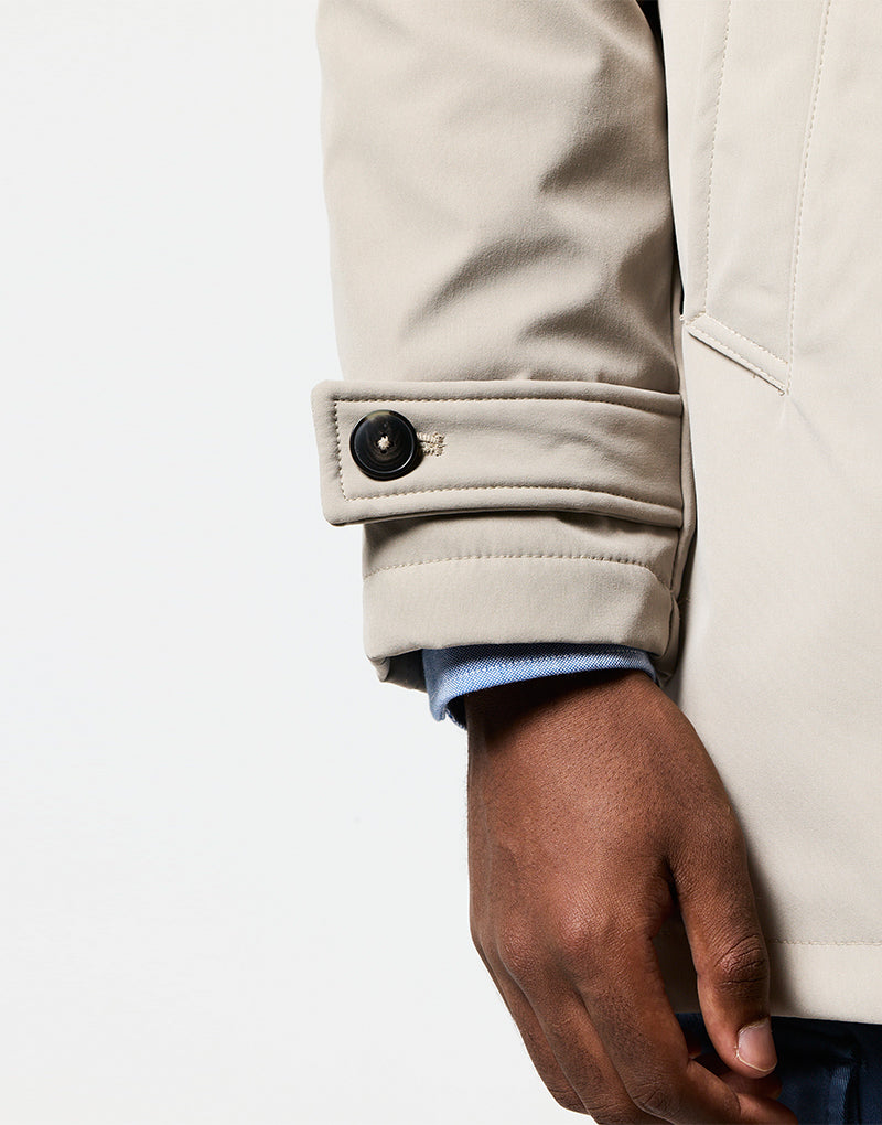 Gabardina Acolchada Color Piedra