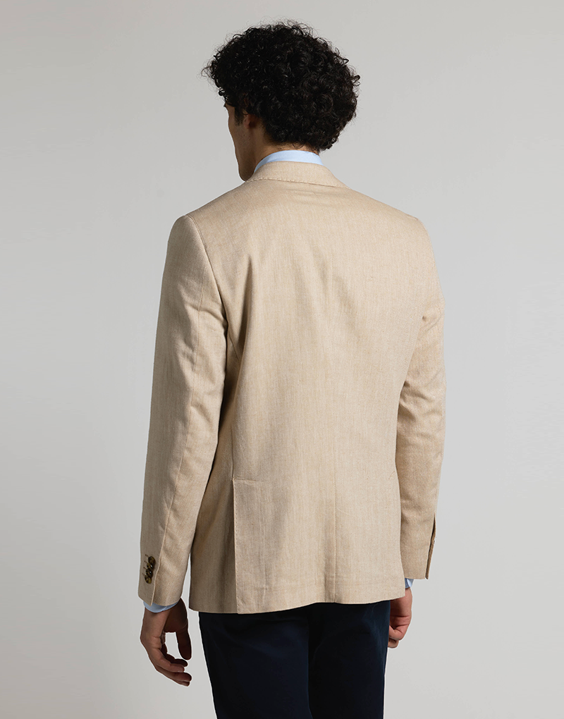 Americana lino espigas beige