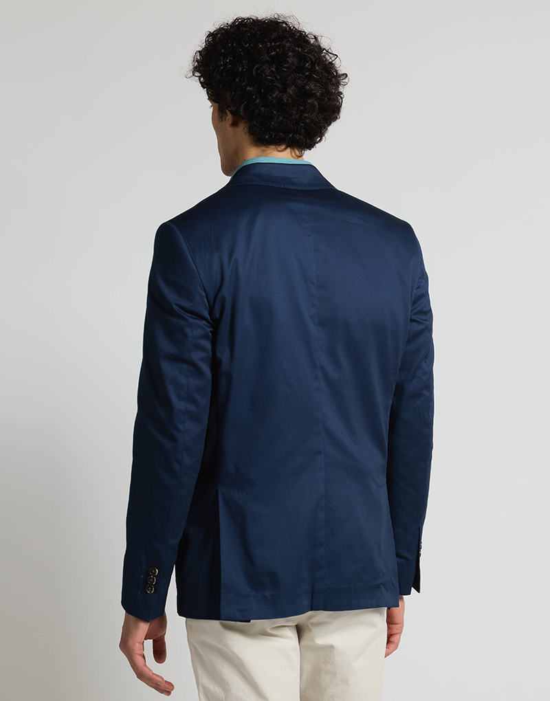 Americana cotton 4 bolsillos azul