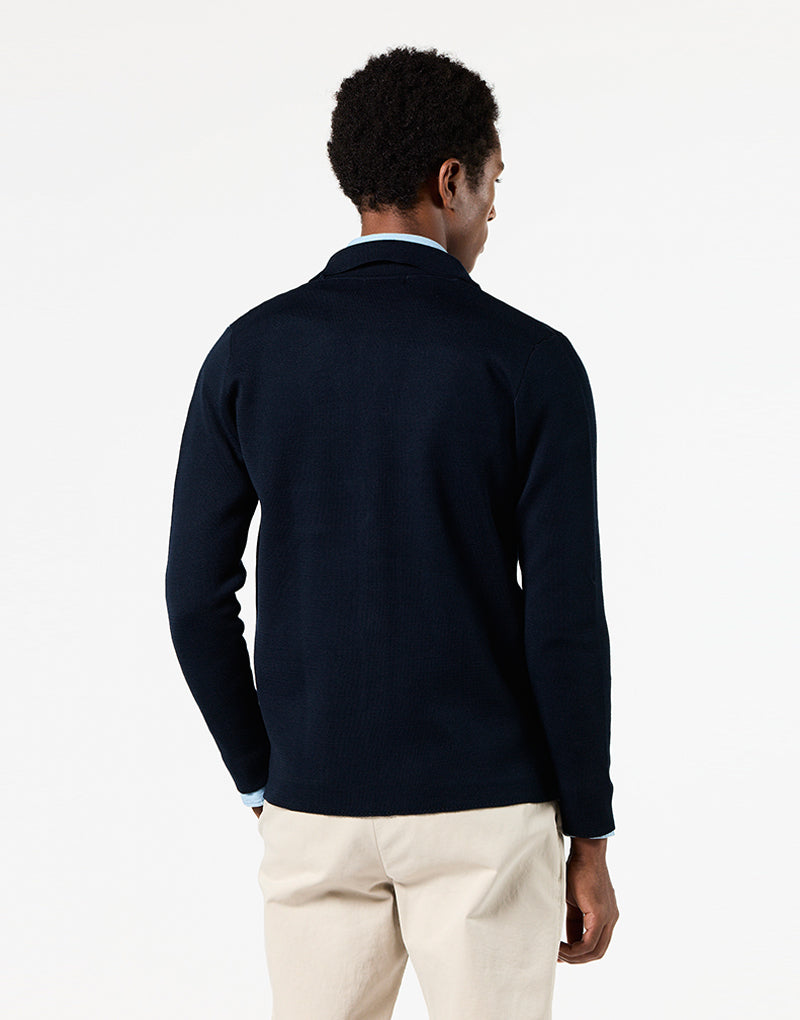 Blazer de punto azul marino