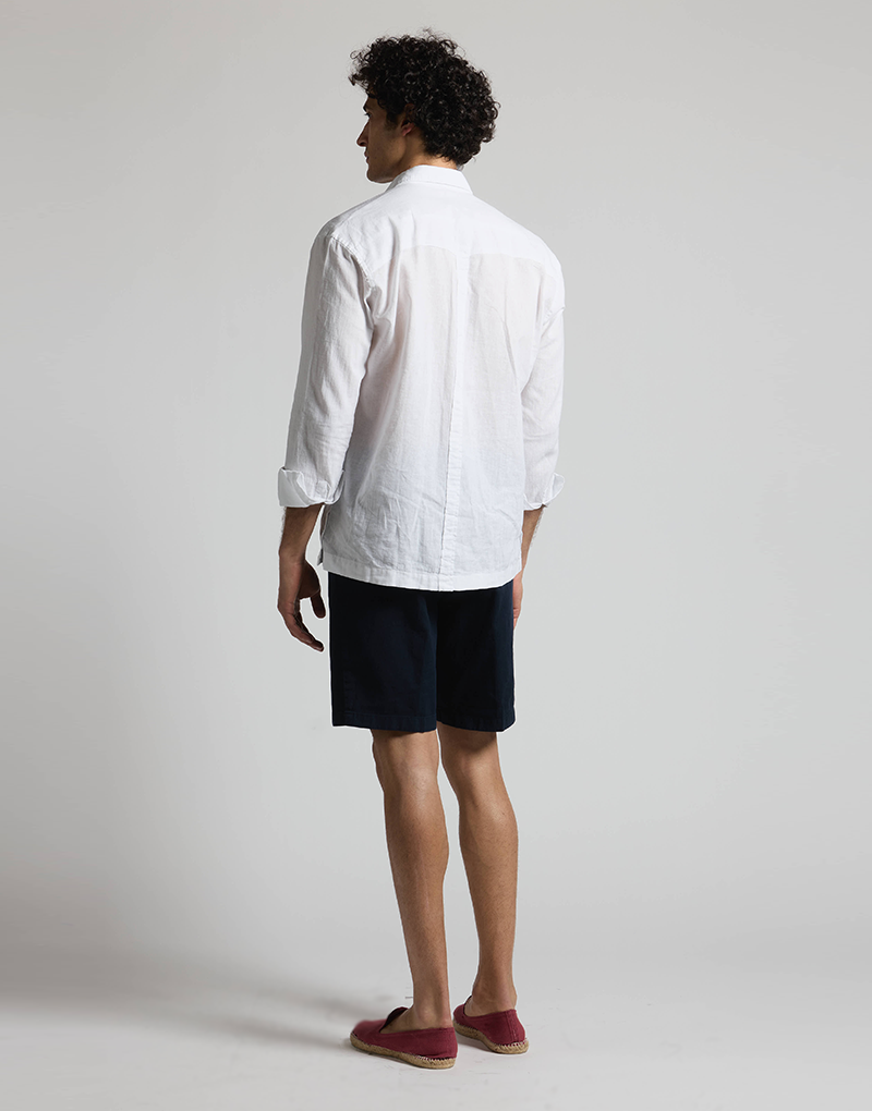 Camisa casual 4 bolsillos blanca