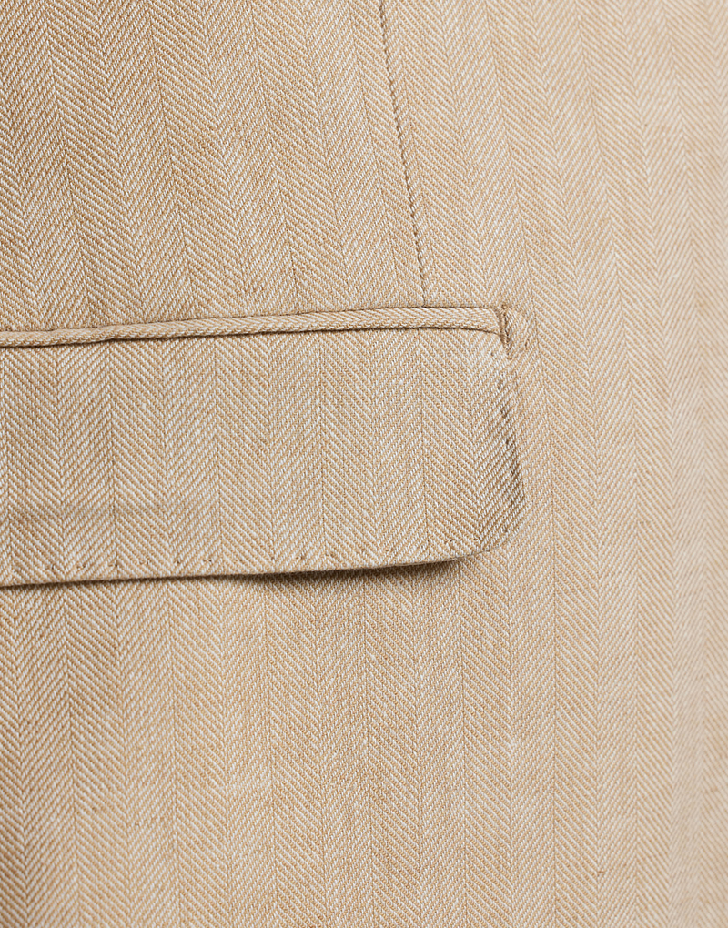 Americana lino espigas beige