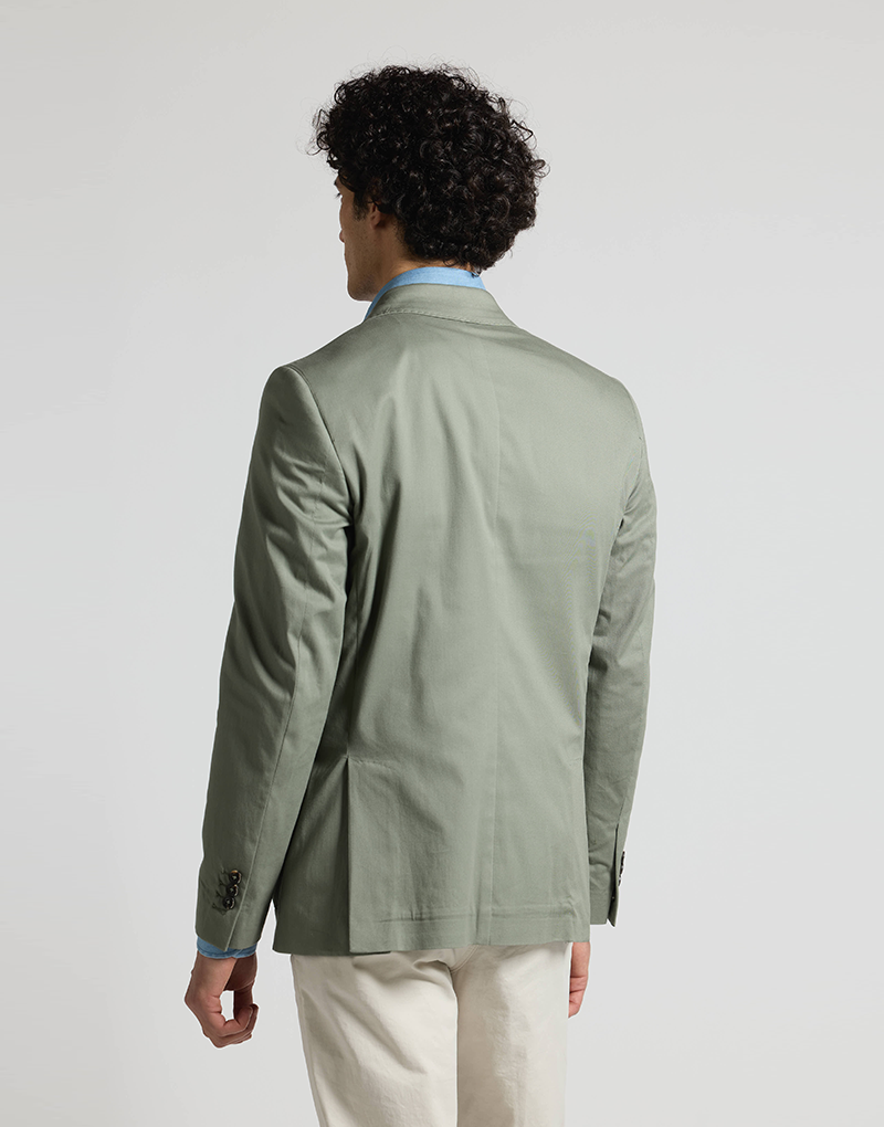 Americana cotton 4 bolsillos verde