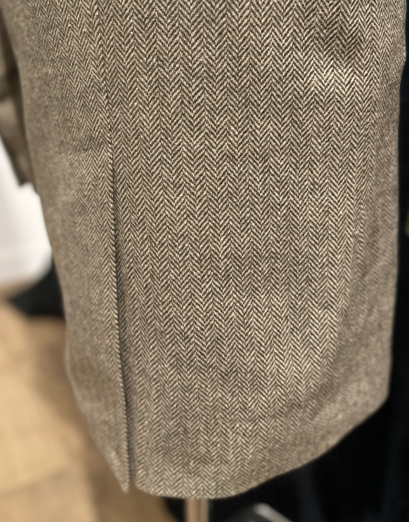 Abrigo corto espigas Tostado