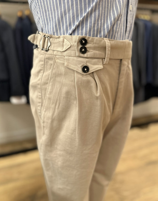 Pantalón relaxed dos pinzas piedra