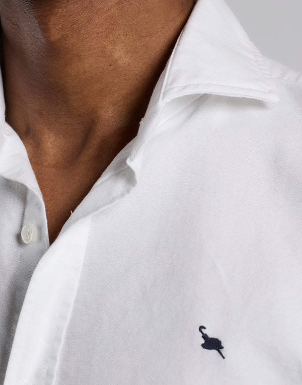 Camisa italia oxford lisa blanca
