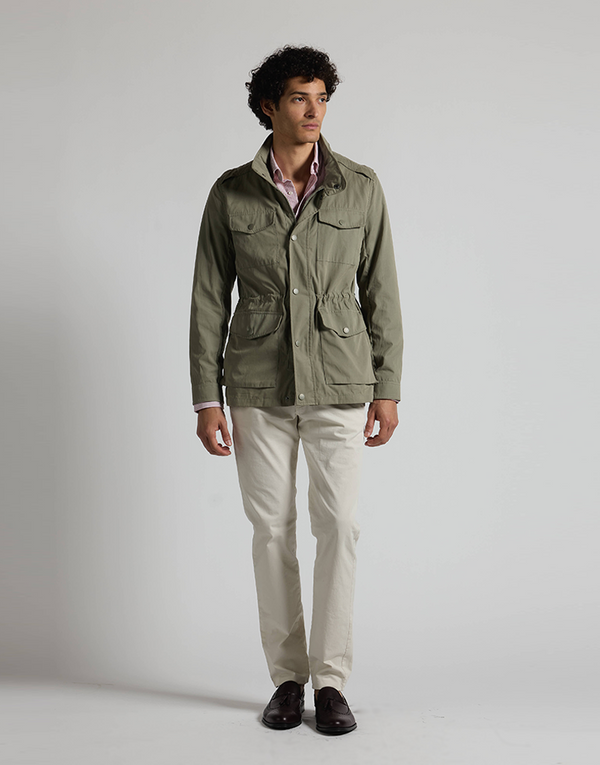 Parka cortavientos verde manzana