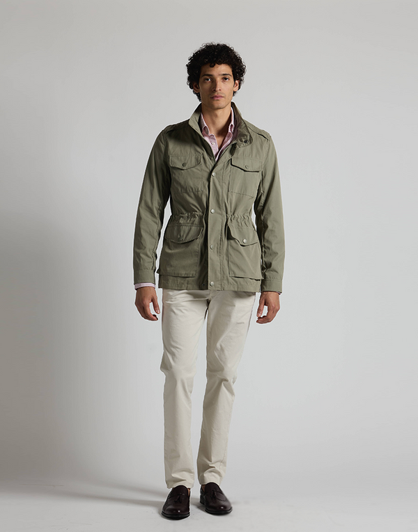 Parka cortavientos verde manzana