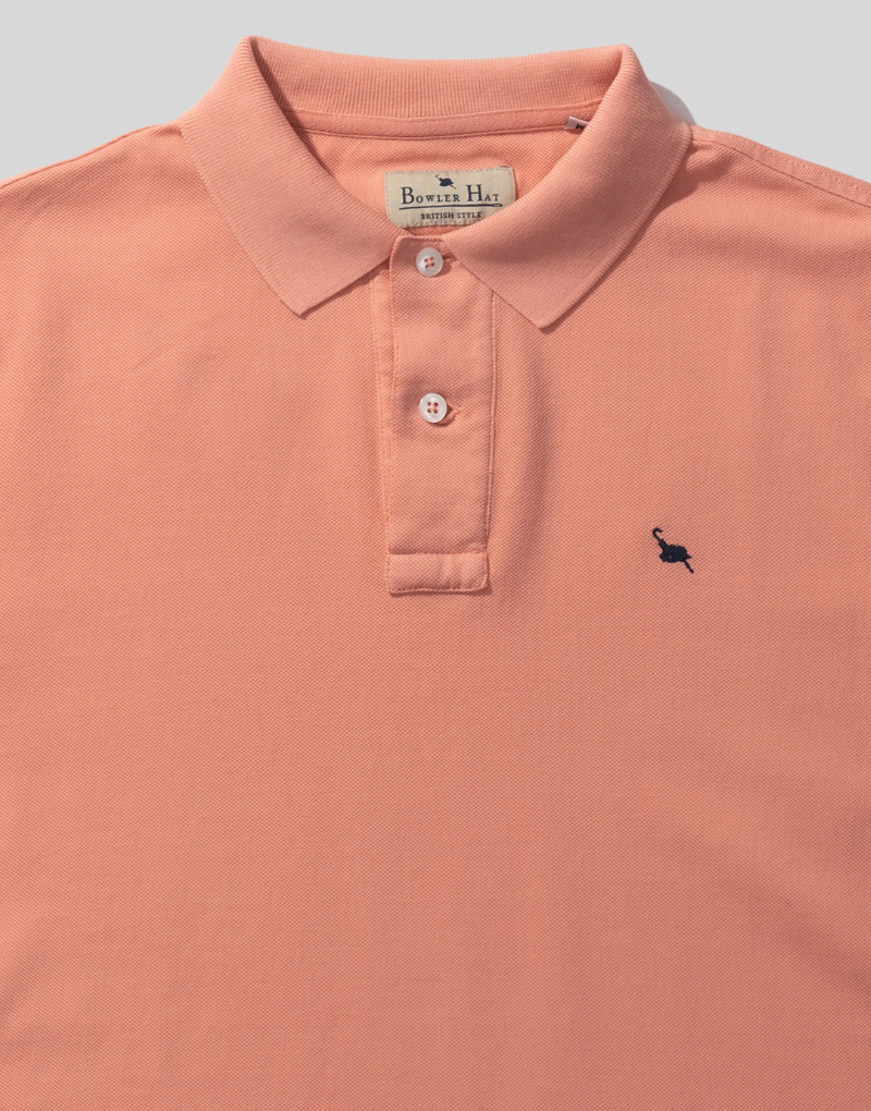 New polo cotton lavado salmón