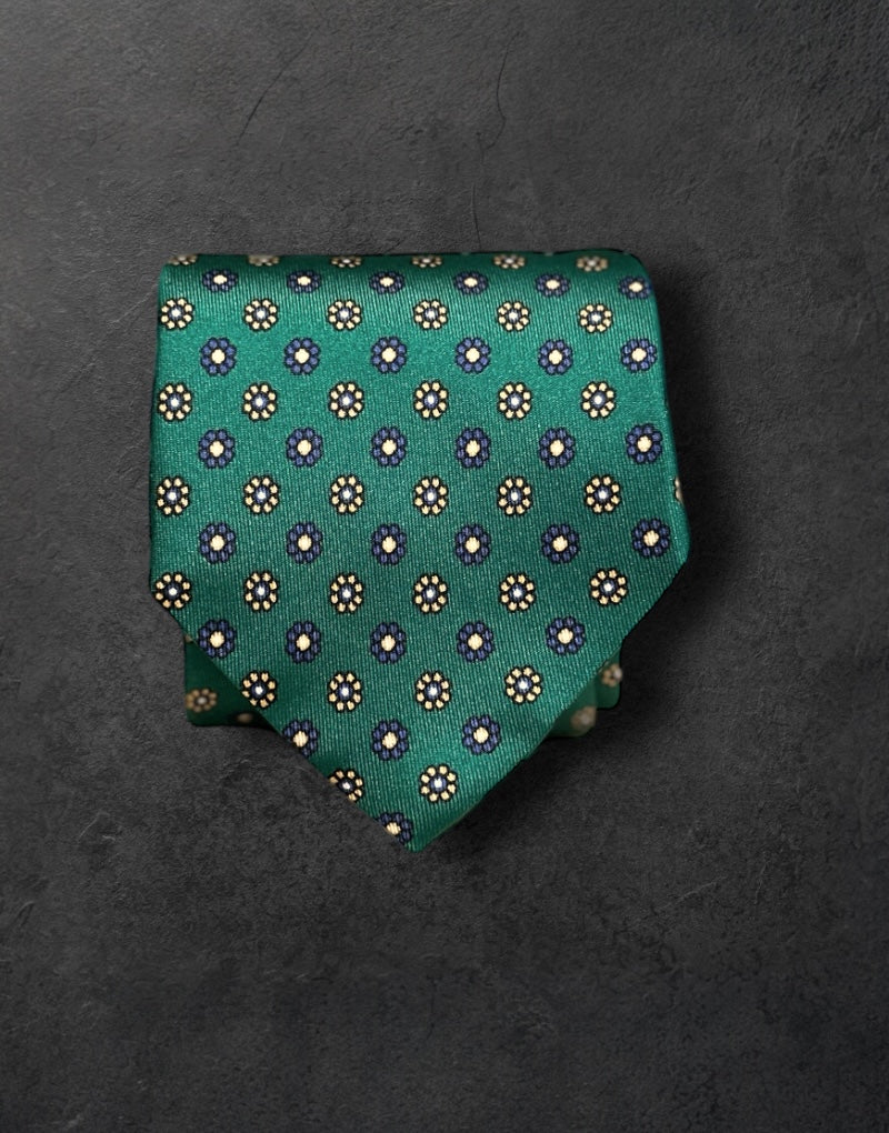 Corbata seda twill mini geometrico botella