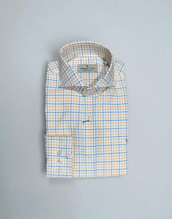 Camisa Italia mini cuadros harrys mostaza
