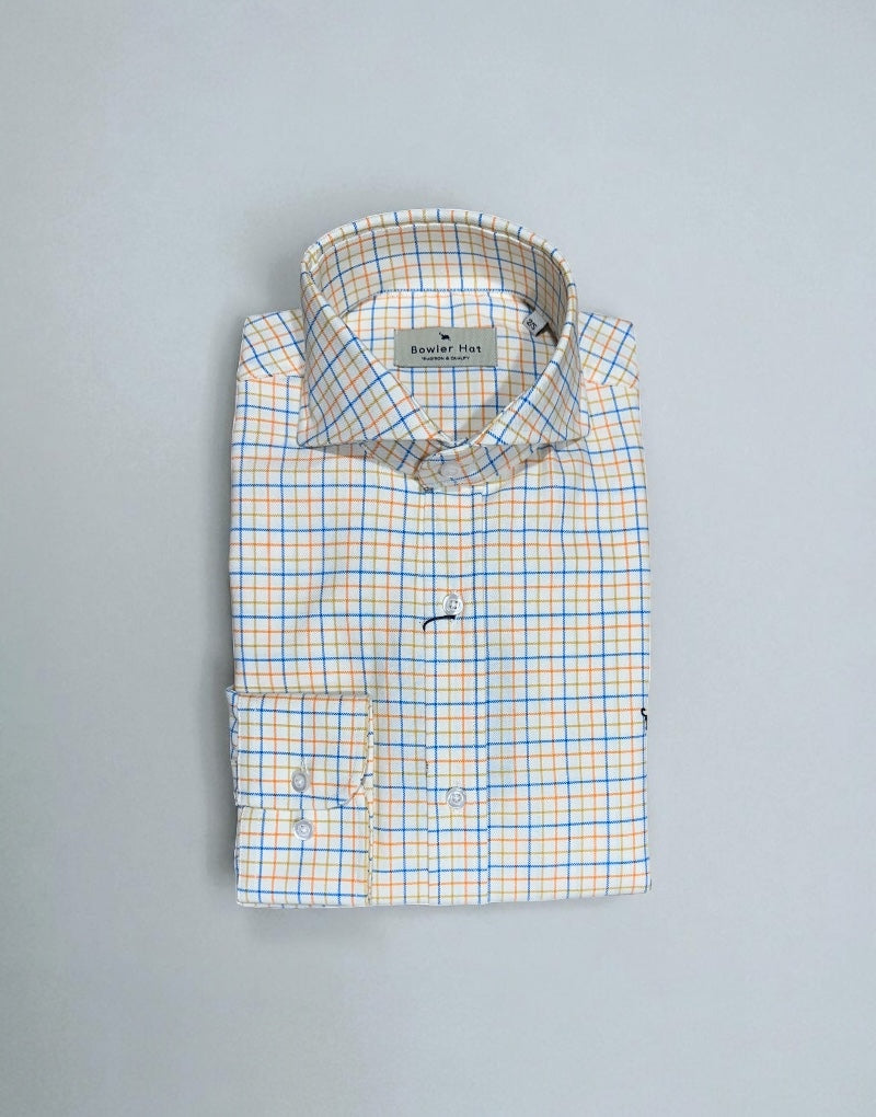 Camisa Italia mini cuadros harrys mostaza