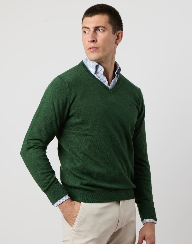 Jersey merino blend pico verde