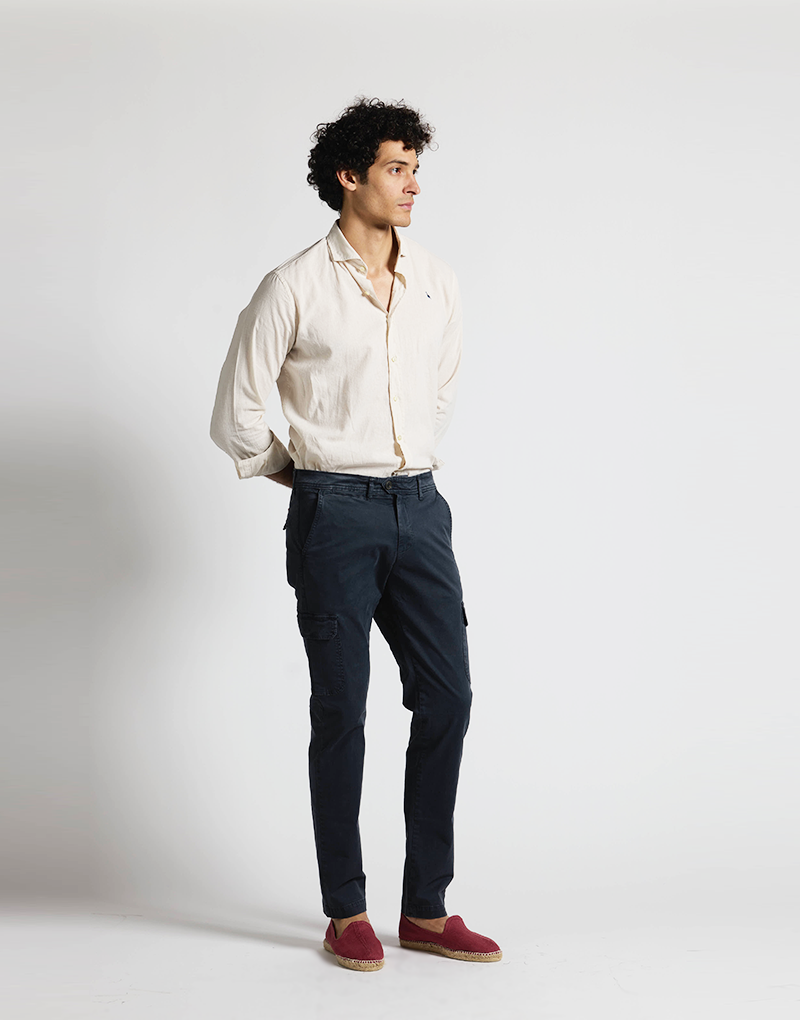 Pantalón cargo basic azul marino