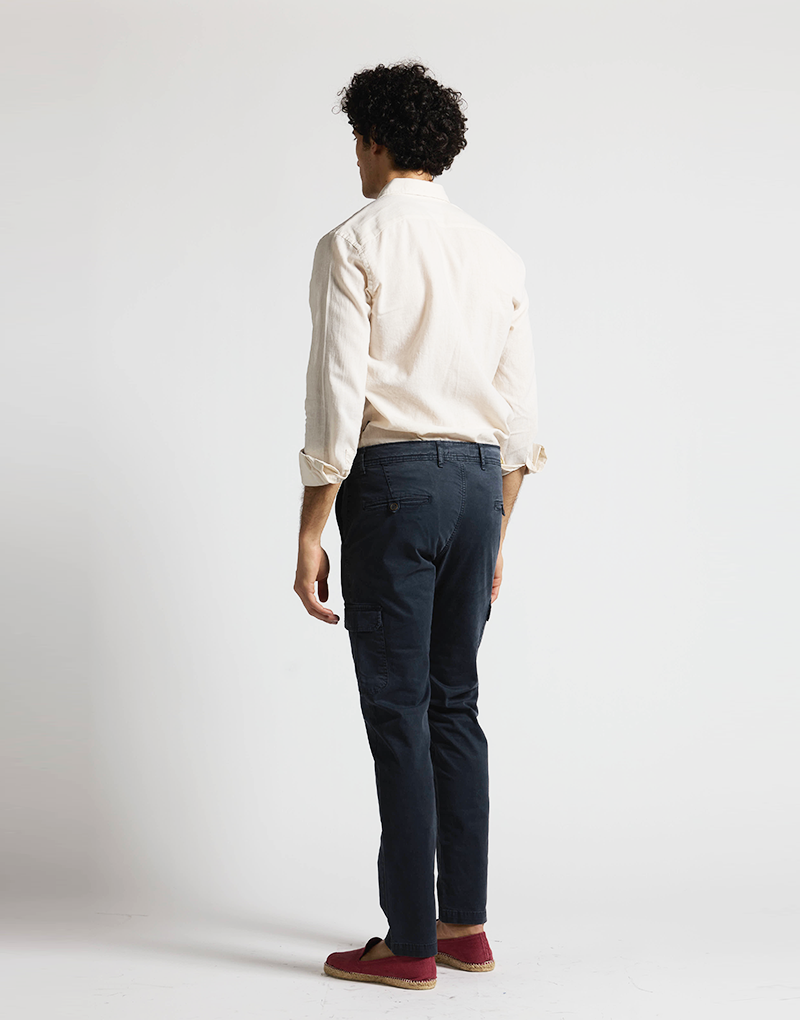Pantalón cargo basic azul marino