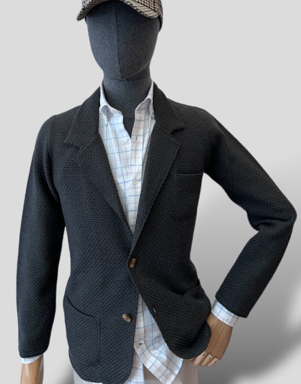 Blazer punto estructura gris