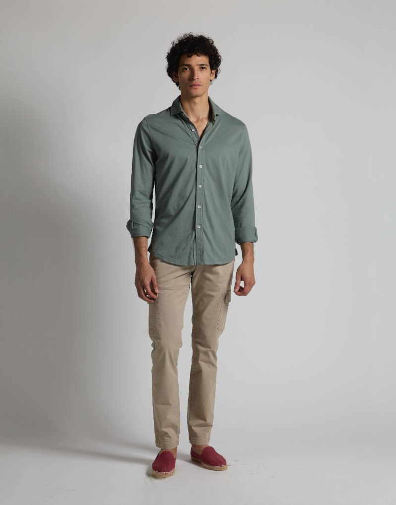 Camisa de punto khaki