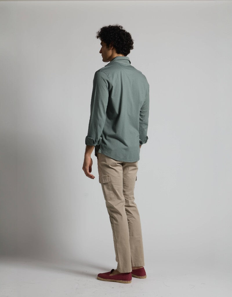 Camisa de punto khaki