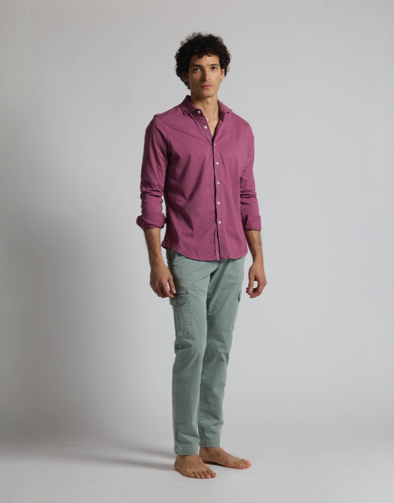 Camisa de punto grosella