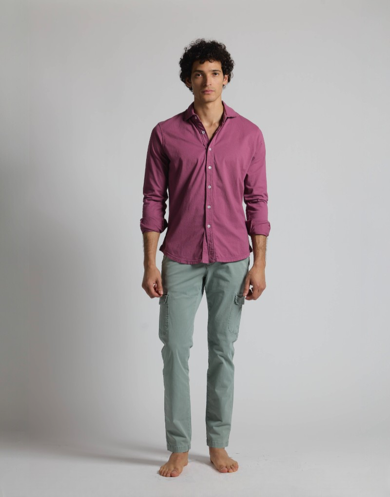 Camisa de punto grosella