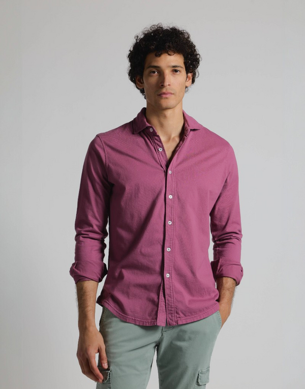Camisa de punto grosella