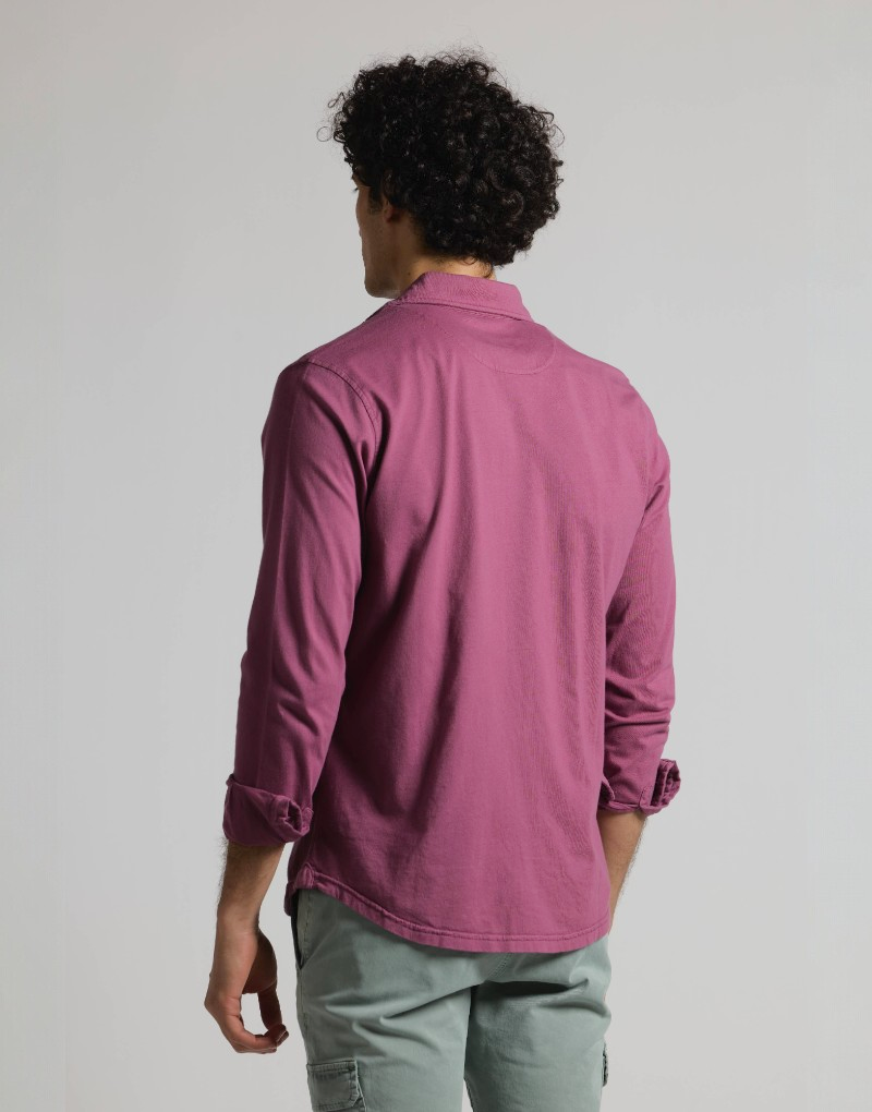 Camisa de punto grosella