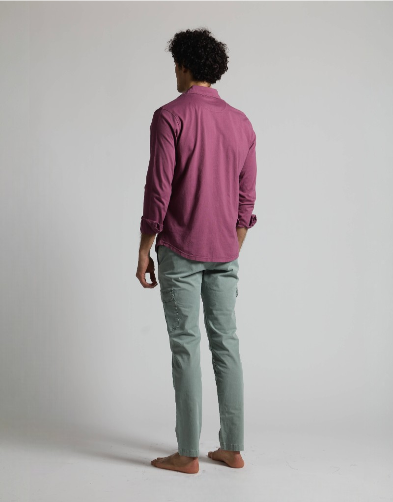Camisa de punto grosella