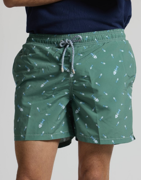 Bañador raspas verde