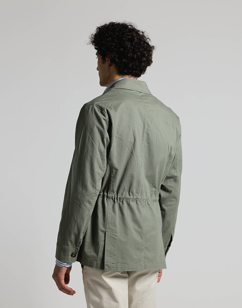 Sahariana algodón verde