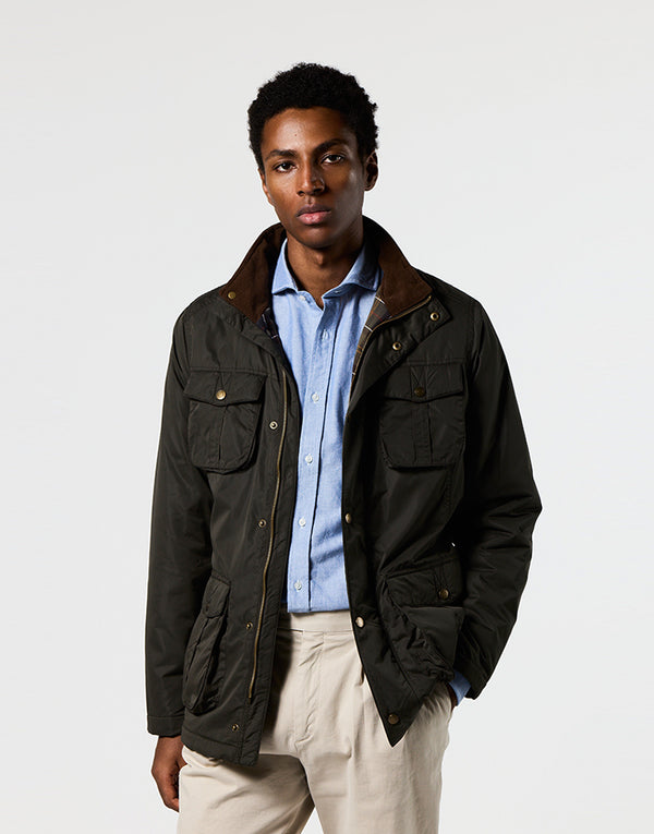 Parka acolchada field verde
