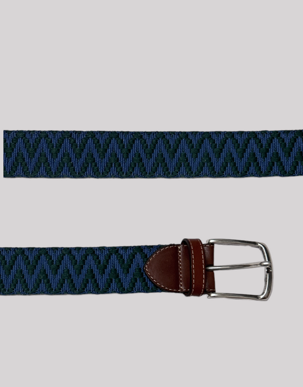 Cinturón espigas verde y azul