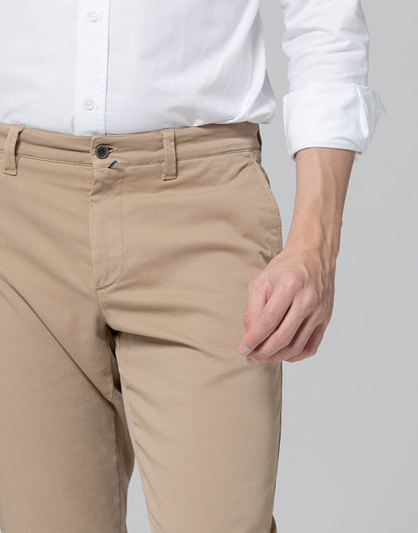 Pantalón chino entretiempo beige regular fit