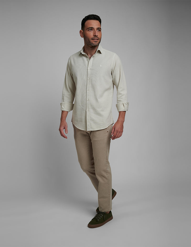 Camisa sport estructura lavada piedra