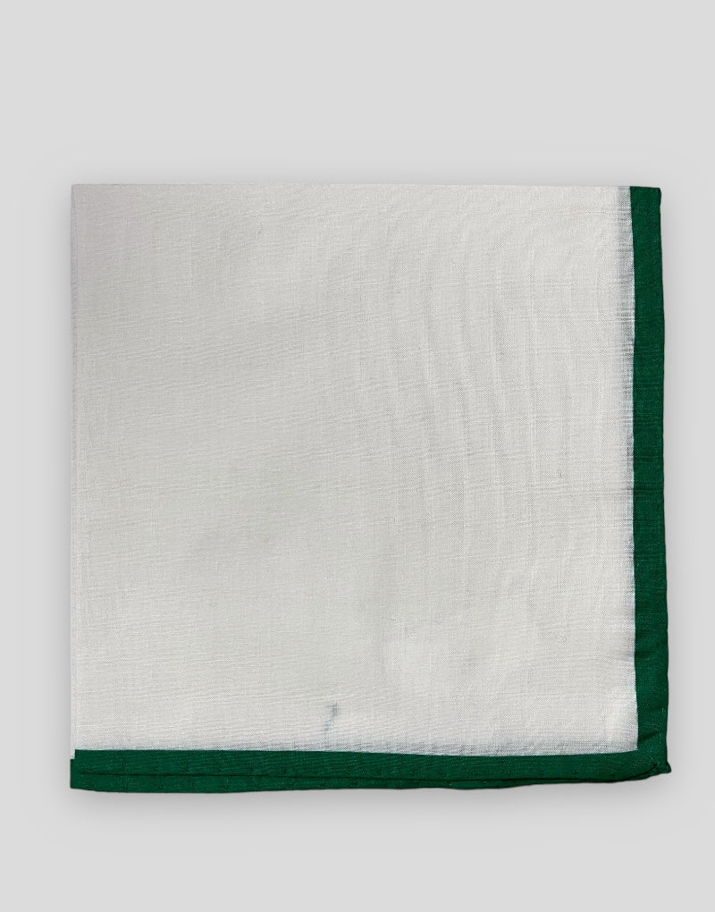 Pañuelo liso algodón filo verde