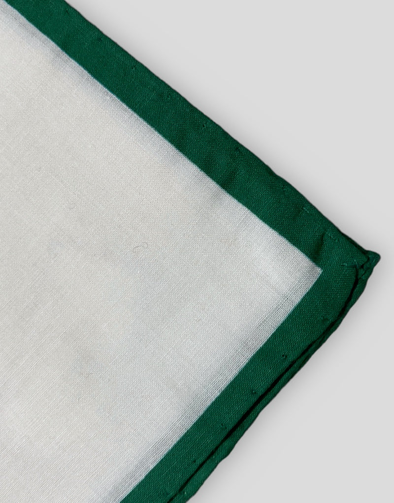Pañuelo liso algodón filo verde