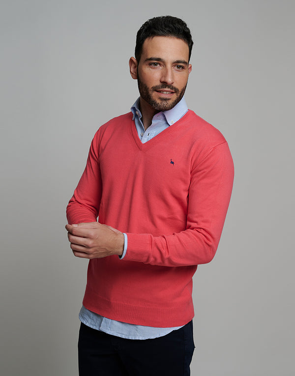 Jersey algodón pico coral