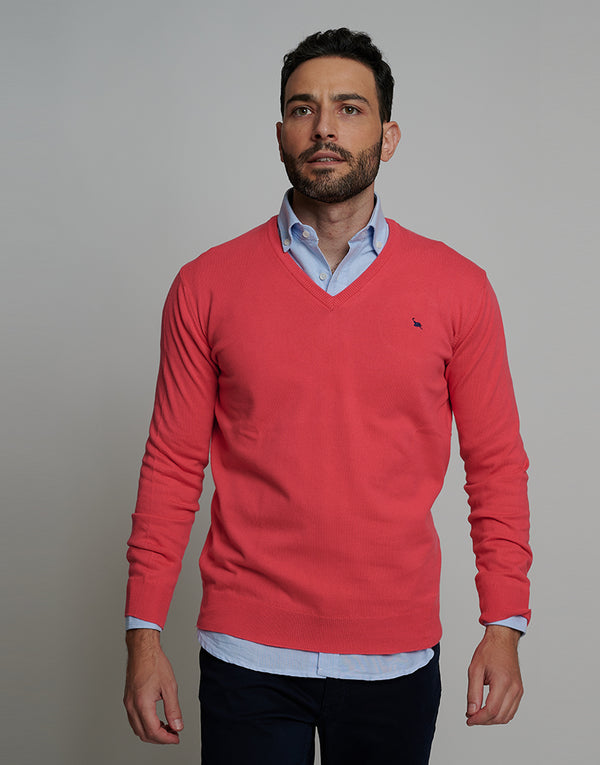 Jersey algodón pico coral