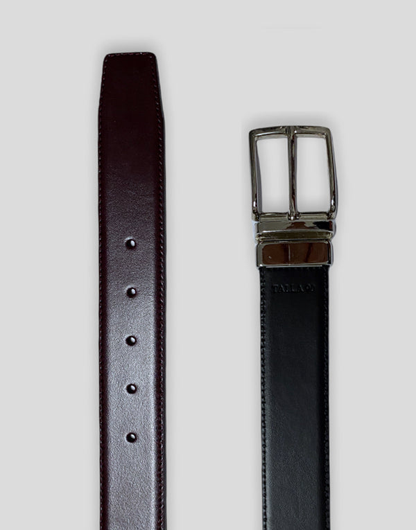 Cinturón reversible negro y marrón